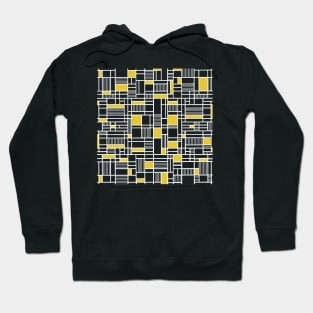 Map Lines Yellow and Black Hoodie